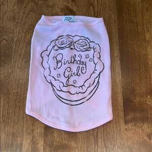 Pink Birthday Girl Dog Shirt